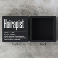 thumbnail image 3 of Zomyto 7"x7" Salon Decor Wood Sign Desk Decor Rustic Hairapist Definition Black Wooden Box Sign Beauty Shop Barbershop Hair Salon Decor, 3 of 5
