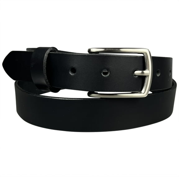 The Montreal - 100% Solid Leather Dress Belt Black (26 for 24" Waist)