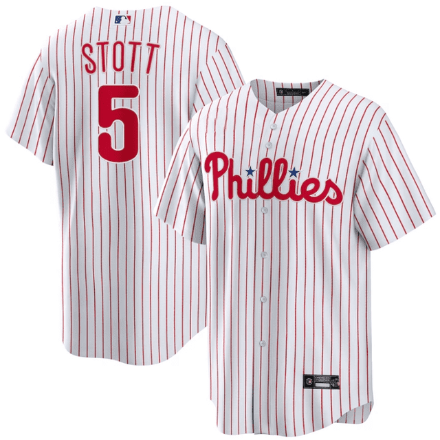 Camiseta clásica de béisbol blanca de Bryson Stott de los Philadelphia Phillies, con número de estrella bordado.-M