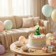 thumbnail image 5 of Cthrlog 1st Birthday Cake Candle Dinosaur Theme Birthday Decorations, 3D Green Number 1 Cake Topper with Glitter, Safe Kids Party Decor for Boys Girls Baby First Birthday Celebration, 5 of 6