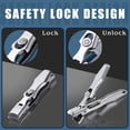 thumbnail image 6 of 2024 Upgrade Nail Clippers for Men Thick Nails - DRMODE Large Wide Jaw Opening Toe Nail Clippers for Seniors, Heavy Duty Stainless Steel No Splash Fingernail Clipper Cutters Long Handle with Catcher, 6 of 7