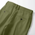 thumbnail image 4 of Zenithor Men's Pleated Dress Pants Button Belt Loops Winter Business Casual Straight Leg for Dating Weddings (No Belt) S-3XL, 4 of 4