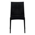 thumbnail image 3 of LeisureMod Modern Weave Mace Indoor Outdoor Dining Chair in Black Set of 4, 3 of 7