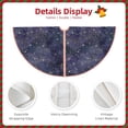 thumbnail image 4 of Daiia Watercolor Indigo Drawing Merry Christmas Tree Skirt , Xmas Large Lace-up Tree Skirt, Santa Snowflakes Rustic Home Decorations New Year Party Farmhouse Decor-30", 4 of 7