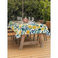 thumbnail image 3 of Outdoor Table Cloth with Umbrella Hole and Zipper,Lemon Waterproof Rectangle Tablecloth 60"x102",Orange Yellow Fruit Botanical Green Leaves Summer Washable Table Cover for Outside Party Patio Picnic, 3 of 8
