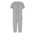 thumbnail image 4 of Levmjia Womens Summer Pajama Set Short Sleeve V Neck Cotton Sleepwear Lounge Set with Pockets Comfortable Breathable Casual Two Piece Outfit, 4 of 5