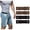 Black+Coffee, variant on WHIPPY No Buckle Belts for Men Women Invisible Elastic Belt Adjustable Stretch Belt for Jeans Pants
