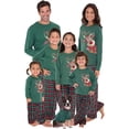 thumbnail image 1 of goowrom Pyjama de Noël Parent-Enfant avec Hauts Imprimés de Rennes et Pantalons à Carreaux, 1 of 5