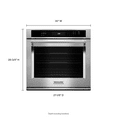 thumbnail image 6 of KitchenAid KOSE500ESS 0 inch Stainless Convection Single Wall Oven, 6 of 14