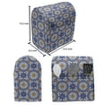 thumbnail image 5 of Geometric Lounger Chair Bag, Flower Portuguese Azulejo Pattern Oriental Influences, High Capacity Storage with Handle Container, Lounger Size, Violet Blue Orange Green, by Ambesonne, 5 of 5