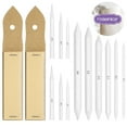 thumbnail image 4 of KAKOWELY sandpaper pencil pointer ROSENICE 12pcs Blending Stumps and Tortillions Set with 2pcs Sandpaper Pencil Sharpener for Student Sketch Drawing6.69"X1.18"X0.12", 4 of 4