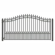 ALEKO Garden St. Louis Style 12 feet Steel Single Swing Black Driveway Gate