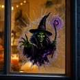 thumbnail image 5 of Halloween Stickers,Halloween Window Clings, Spooky Break Through Window Decals, Removable Witch Pumpkin Ghost Glass Stickers for Home Party Halloween Decor(Purple 30cm), 5 of 6