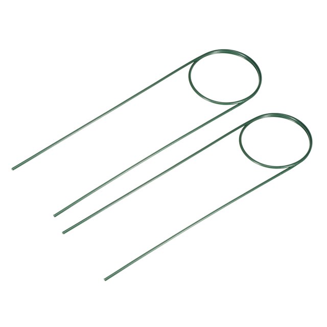 Pequeño Enrejado Planta Soporte Anillos Metal Estaca Soporte Redondo Forma para Interior Escalada Maceta Planta, Verde Paquete de 2 Unique Bargains jaulas de plantas