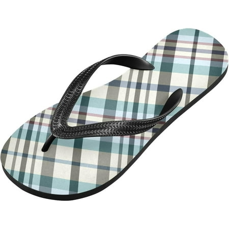 

Plaid Texture Flip Flop Casual Non-slip Thong Sandals for Women Men Beach Summer Slippers XS Indoor Outdoor