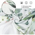 thumbnail image 3 of Eucalyptus Leaf Waffle Textured Shower Curtain, Weighted Bottom Watercolor Green Leaves on The Top Plant with Floral Bathroom Curtain Bathtub Home Decor Waterproof Fabric with Metal Hooks, 3 of 6