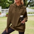 thumbnail image 6 of Gyexs Womens Oversized Hoodies with Thumb Hole Casual Long Sleeve Pullover Sweatshirts Y2k Clothes Fall Fashion Outfits 2025, Coffee, Size XXL, 6 of 9