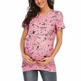 thumbnail image 5 of CKpwisy Womens Maternity Tops 2025 Summer Trendy Elegant Short Sleeve Pleated Dressy Casual Loose Nusring Tunic Tops Crewneck Pregnancy T Shirts Flowy Cute Tees, 5 of 8