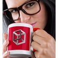 thumbnail image 2 of 3drose, Impossible Cube, 11oz Two-tone Red Mug, 2 of 6