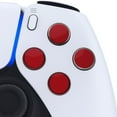 thumbnail image 3 of eXtremeRate Two-Tone Carmine Red & Clear Dpad Action Buttons Replacement D-pad Face Buttons for PS5 Controller BDM-010/020/030/040, 3 of 9
