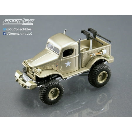 Dodge 4x4 Emblem Stacey David's Sargeant Rock 1941 Military Dodge 1/2 Ton 4x4 Pick Up Truck 1/64 Diecast Model by Acme/ Greenlight ()