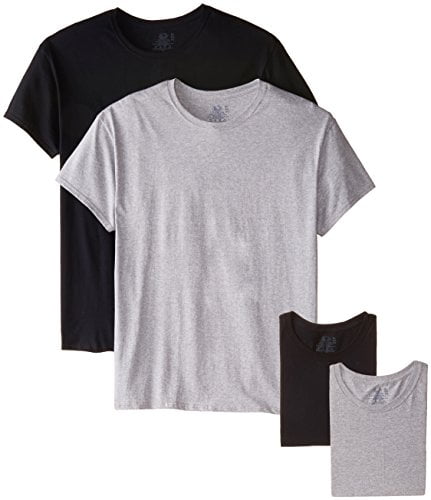 Large//42-44 Chest Assorted Colors Pack Of 4 Fruit Of The Loom Mens Pocket Crew Neck T-Shirt Pack Of 4 Large//42-44 Chest