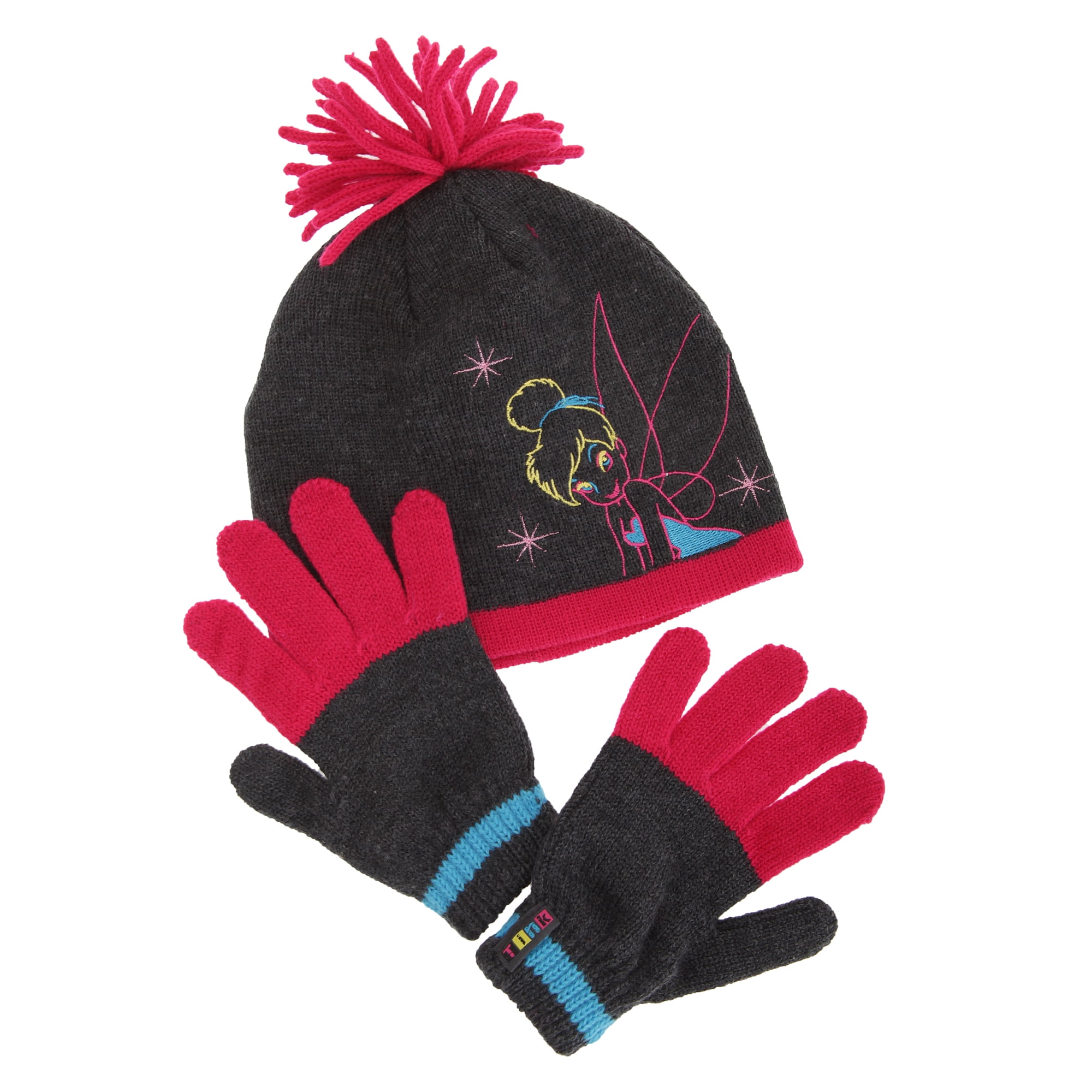 girls red hat and gloves