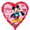 18 Inch Mickey & Minnie Valentines Day Heart Balloon