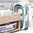 thumbnail image 3 of 103cm/40.6 Inch Portable Folding Bathtub, Small Foldable Tub with Ergonomic Seat & Massage Roller, Large Collapsible Tub, Freestanding Surround Collapsible Tub, Effortless Foldable Bathtub-Purple, 3 of 10
