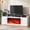 White, variant on VOPED Fireplace TV Stand for TVs Up to 90", Electric Fireplace with Media Console with Storage, Adjustable Shelves & Sliding Barn Doors