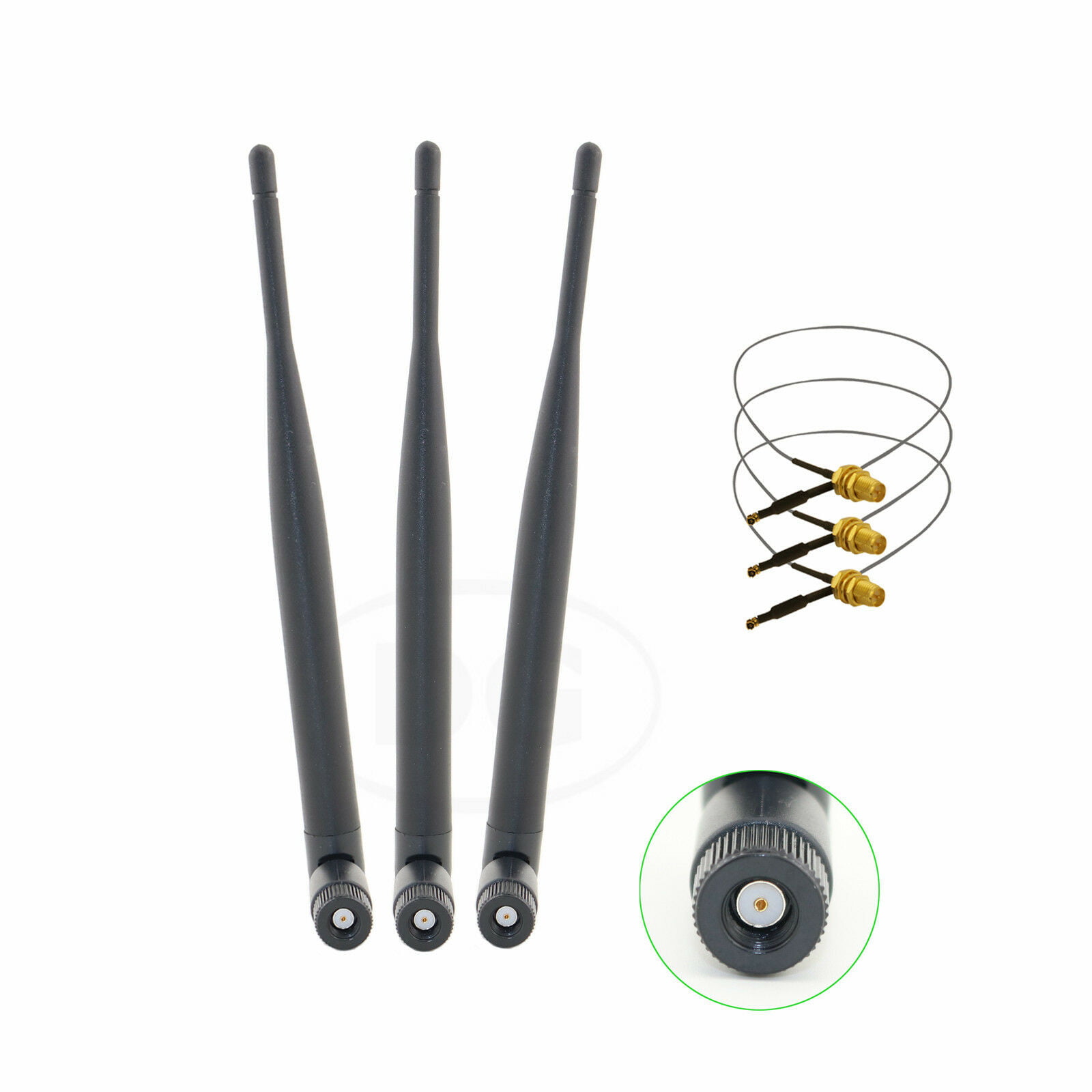 6dBi Dual Band RP-SMA WiFi Antenna Mod Kit for Wireless Routers 