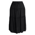 thumbnail image 3 of Terra & Sky Women's Plus Size Tiered Maxi Skirt, Sizes 0X-5X, 3 of 5