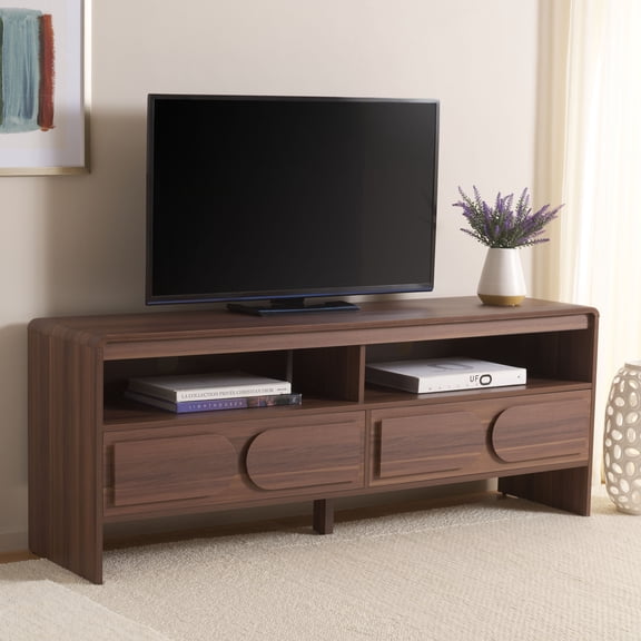 Safavieh Arsenio Mid-Century Television Stand for TVs up to 69", Walnut