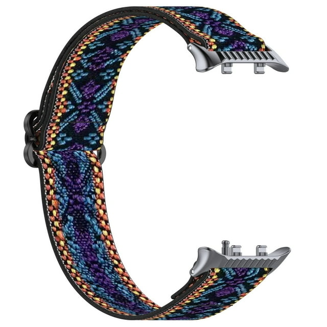 BotaniNest Nylon Elastic Watch Strap With Breathable Knit Fabric – Comfortable Stretchy Replacement Wristband For Men & Women Fits Most Watch Models