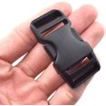 thumbnail image 1 of Quick Side Release Buckles 0.75 inch Wide A Style Dual Adjustable Without Sewing Clips Snap Solid Plastic for Nylon Strap Webbing Survival Paracord Bracelet Pet Collar Fanny Pack Black 6 Pack, 1 of 7