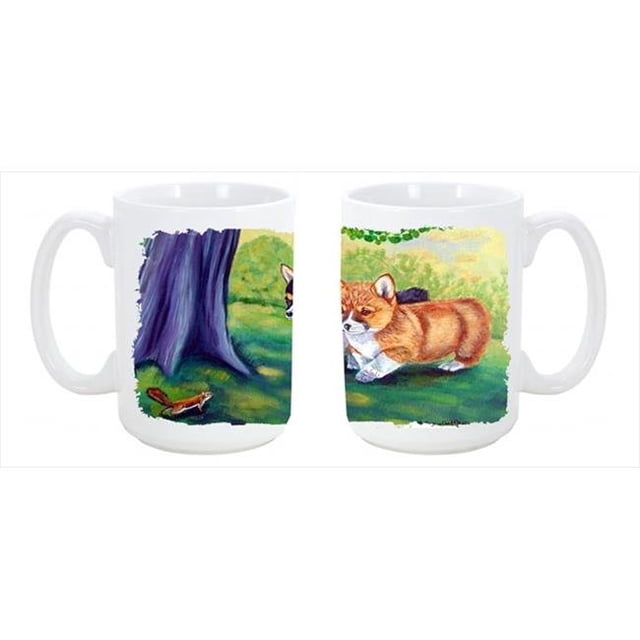 Carolines Treasures 7293CM15 Corgi Dishwasher Safe Microwavable Ceramic Coffee Mug 15 oz.