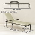 thumbnail image 3 of Outsunny Chaises Longues d'Extérieur, Ensemble de 2 Chaises Longues de Patio en Osier, 3 of 10