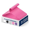 thumbnail image 1 of Ganchos de Plastico Premium SereneLife, Antideslizantes, Ahorradores de Espacio, Duraderos y Resistentes, para Camisas, Suéteres, Sudaderas, Abrigos, Pantalones y Vestidos, Rosa, Pack 20, 1 of 7