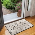 thumbnail image 2 of Beige Geometric Triangle Pattern Door Rugs,Washable Non Slip Door Mats Indoor,Decorative Door Mats,Entry Mat Indoor for Entrance,Bedroom,Kitchen,Bathroom,30"x17", 2 of 6