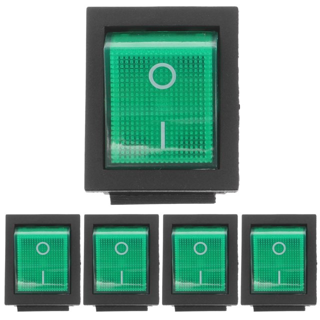 unbranded 5Ud Interruptor Rocker Verde Con Botón De Alta Potencia Para Automóviles Y Embarcaciones