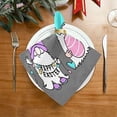 thumbnail image 2 of Coolnut Easter Gnome Cloth Napkins Set of 6, Oversized Washable Reusable Polyester Dinner Table Napkins for Family, Restaurant, Party Decor, 20 x 20 Inch, 2 of 7