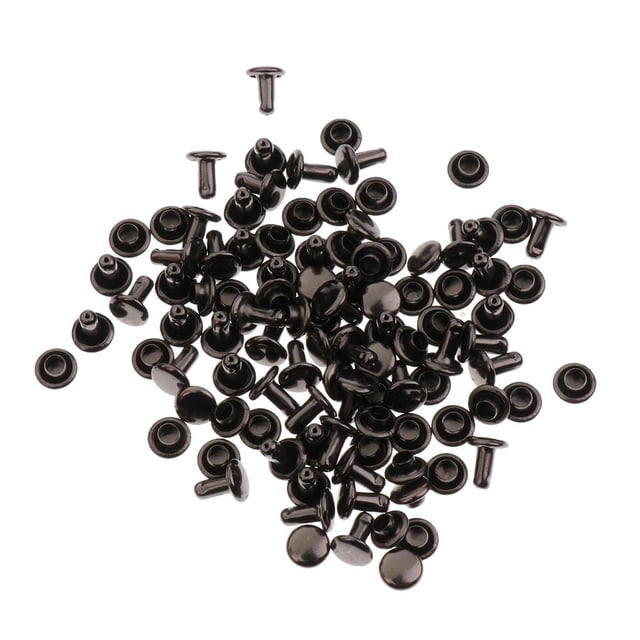 Remaches Artesanales De Cobre De Cabeza Doble Para Jeans, 6 X 7 Mm, Paquete De Aprox. 50 Piezas Negro perfecl remaches artesanales de cuero