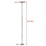 Alden Design Adjustable Portable Dance Pole with Static and Spinning Exercise Fitness Modes, Silver