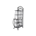 thumbnail image 4 of Benjara Cia 5 Tier Bakers Rack- Faux Marble Shelf- Black Metal Scrollwork, 4 of 10