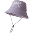 thumbnail image 7 of Bucket Hat for Women Embroidered Bucket Hat Bow-Tie Travel Beach Sun Hats Outdoor Vacation Cap Wide Brim Fishing Cap, 7 of 7