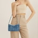 thumbnail image 4 of Bolso de Hombro Informal para Mujer, Bandolera Ajustable, de Poliéster con Cartera, 23 X 14 X 7,5 Cm, En Negro y Azul., 4 of 6