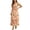 01 Orange, variant on Women's Puff Sleeve Summer Vacation Maxi Dress, Boho Floral Print Square Neck Layered Wedding Guest Beach Dresses