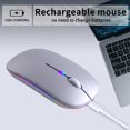 thumbnail image 3 of Ratón Inalámbrico Bluetooth Recargable Silencioso KANMABPC con LED, 3 of 7