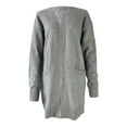 thumbnail image 3 of Knit Women's Pocket Cardigan Fashion Knit Loose Knit Sweater Sweater Coat For Women Short Sleeve Cardigan Knee Length Cardigan Cardigan Loose Petites Sweaters Womens Long Sleeve Button down Knit, 3 of 3
