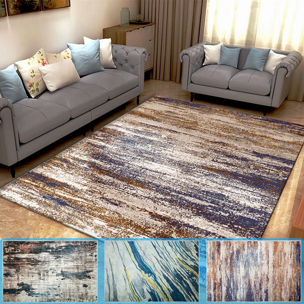 NK HOME Abstract Area Rug, Geometric Modern Area Rug, Neutral Color